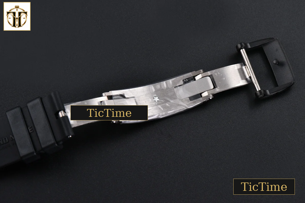 RM055 42.7mm ZF Ceramic Black Bezel White Skeleton Dial Black Crown Black Rubber Strap RMUL2 — foto 31