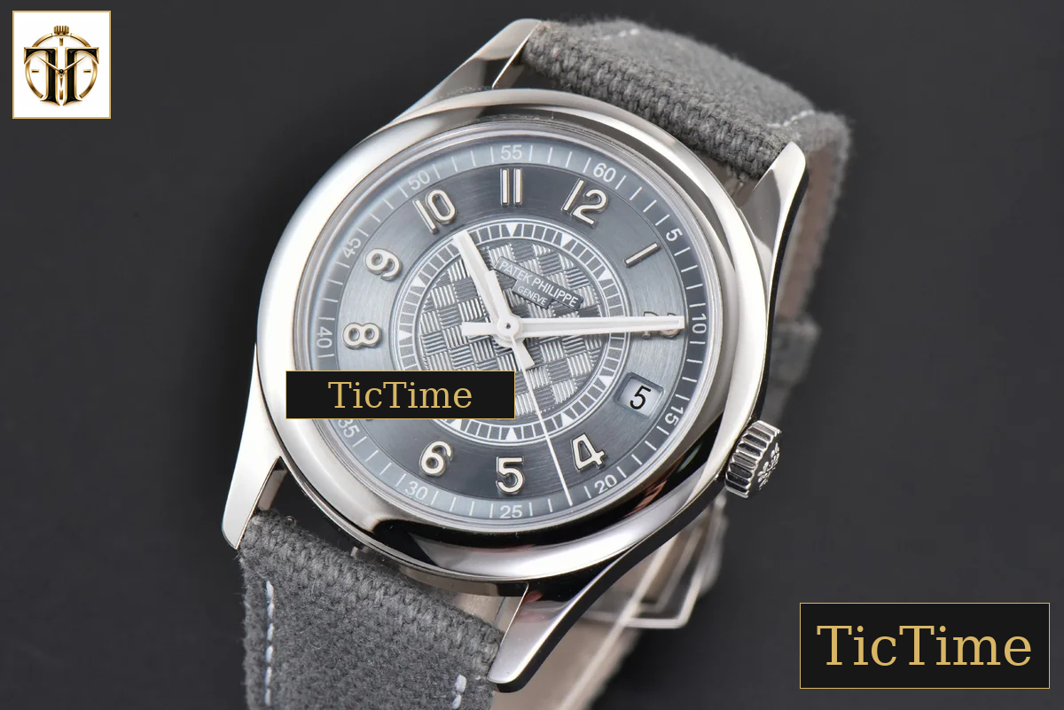 Calatrava 6007 40mm PPF Grey Blue Dial Gray Nylon Strap 324CS — foto 4