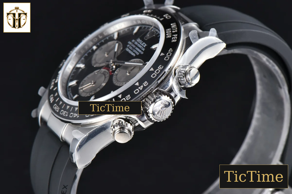 Daytona 126519 40mm BPF SS Black Dial Sliver Subdial Black Oysterflex Strap SH4131 — foto 15