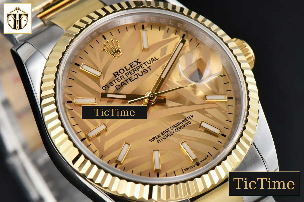 DateJust 36mm BPF YG/SS YG Palm Dial Oyster Bracelet A2824 — foto 12