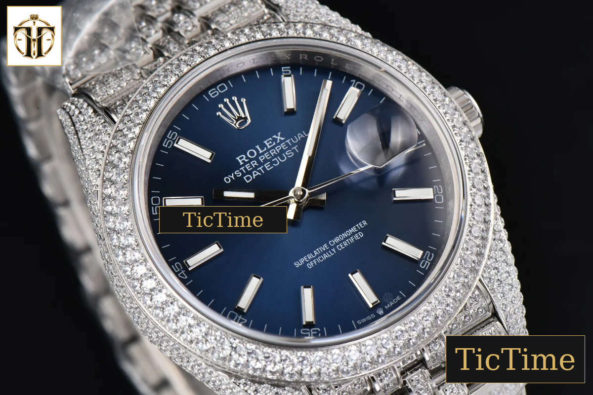 Datejust Full 41mm GMF Diamond Blue Dial Jubilee Bracelet A2824 — foto 12