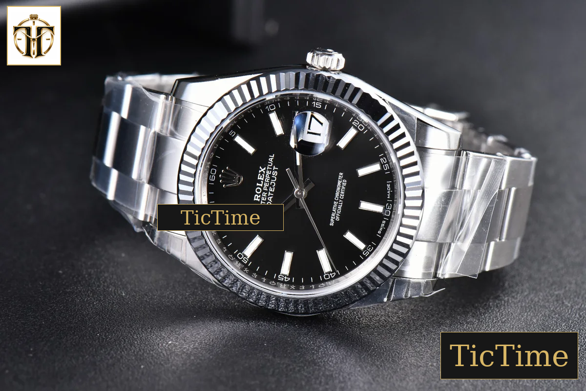 DateJust Fluted Bezel 126334 41mm VSF Black Dial Oyster Bracelet VS3235 — foto 16