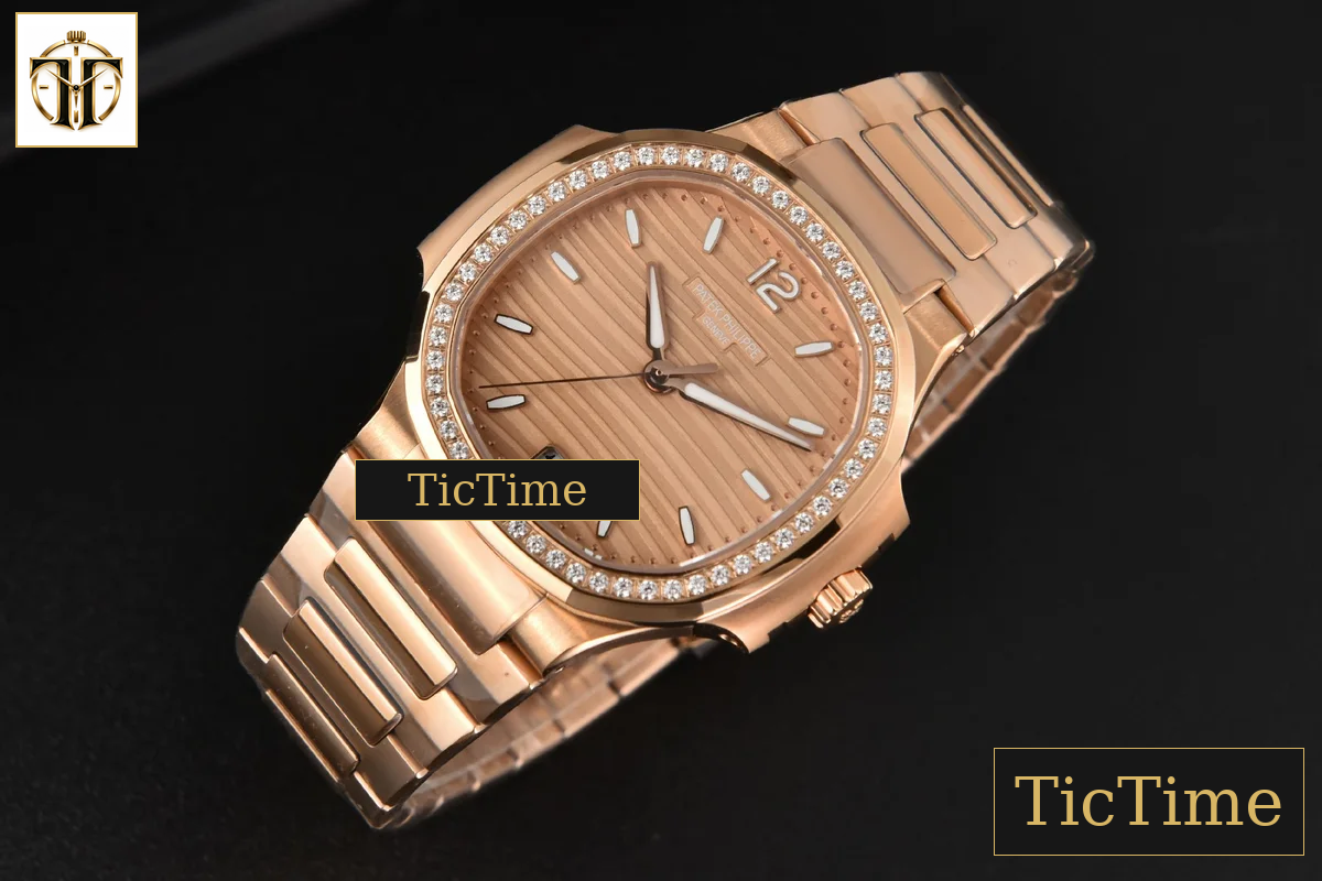 Nautilus Ladies 7118 35mm 3KF RG Diamond RG Dial RG Bracelet 324CS — foto 4