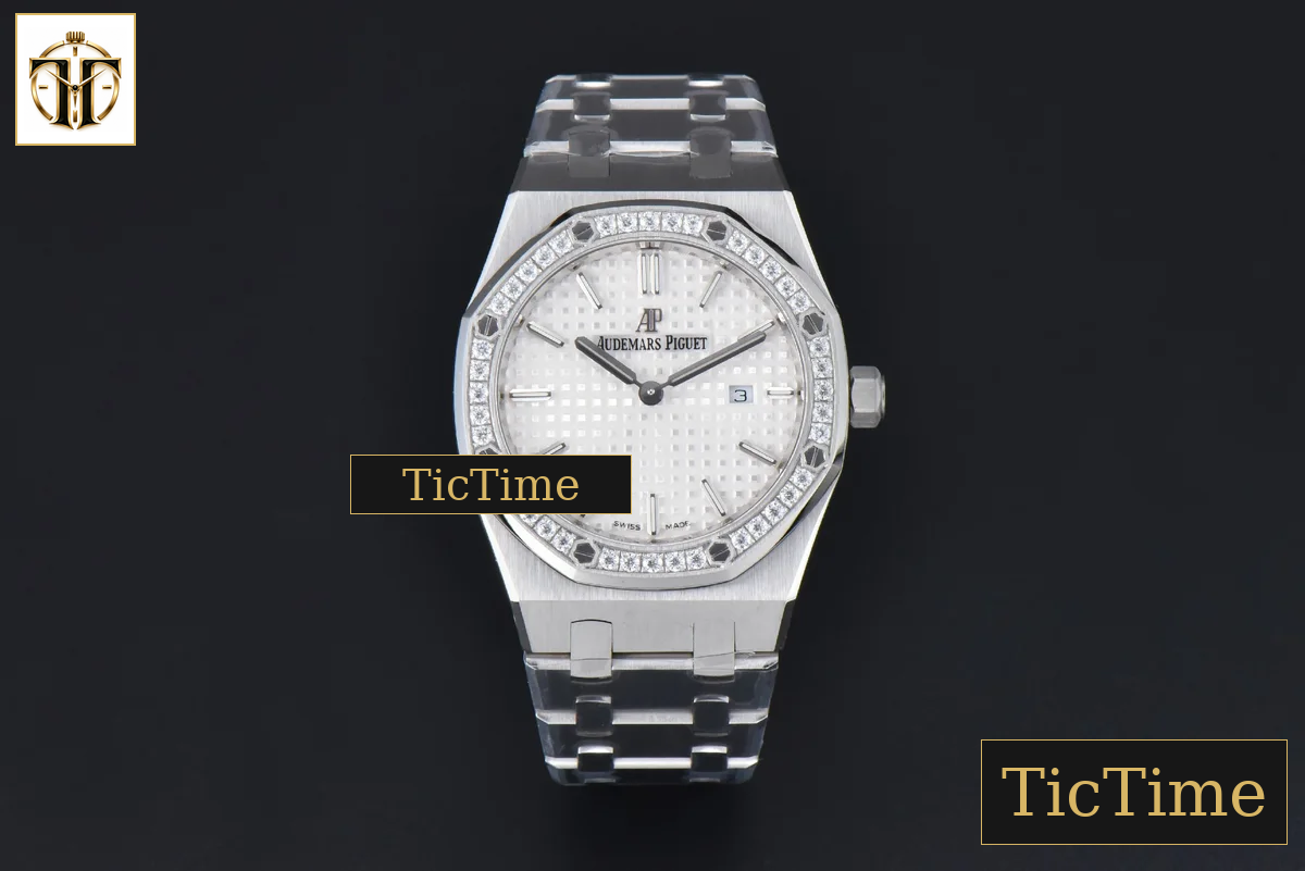 Royal Oak Ladies 67651ST 33mm ZF SS Diamond Chocolate Dial SS Bracelet Quartz — foto 3
