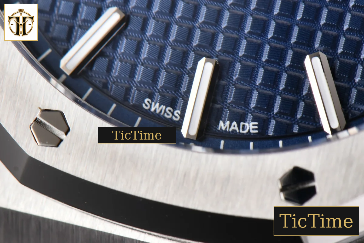 Royal Oak 15500 41mm APSF Blue Textured Dial SS Bracelet V2 A4302 — foto 9