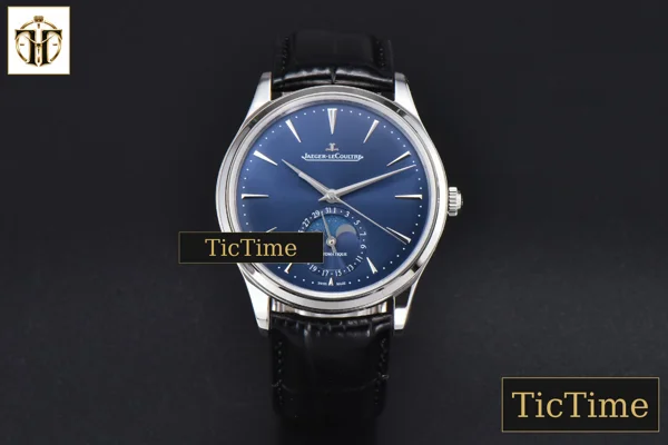 Foto frontal — Master Ultra Thin Moonphase 1368480 39mm APSF Blue Dial Leather Strap SA925