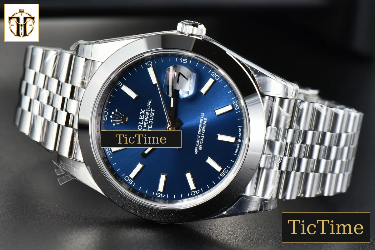DateJust Smooth Bezel 126300 41mm VSF Blue Dial Jubilee Bracelet VS3235 — foto 7