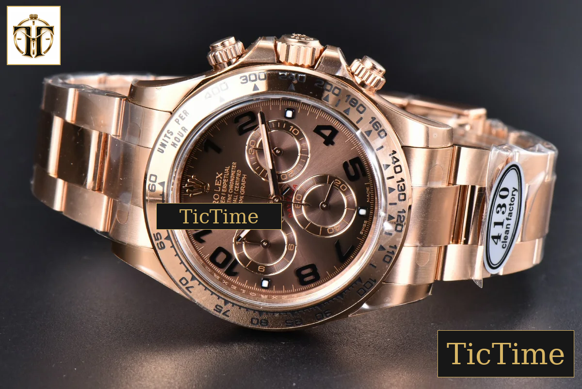 Daytona 116515 40mm Clean Factory RG Brown Dial Digital Marker RG Bracelet 4130 — foto 15