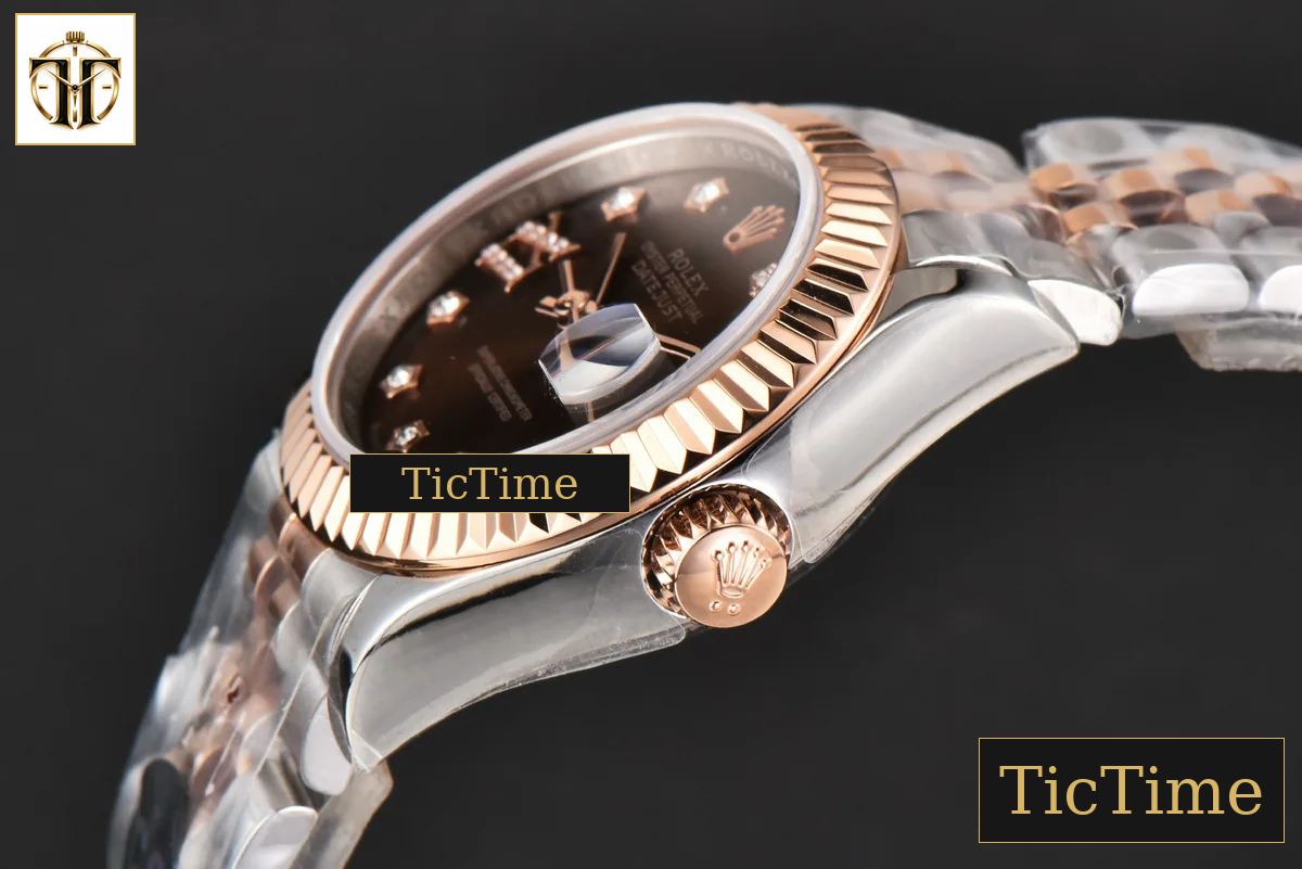 DateJust Ladies 28mm WF RG/SS Brown Dial Diamond Roma Marker Jubilee Bracelet A2236 — foto 12