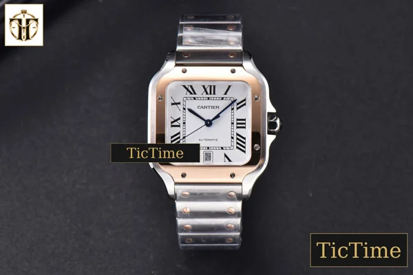 Foto frontal — Santos de Cartier XL BVF RG/SS White Dial RG/SS Bracelet Miyota 9015