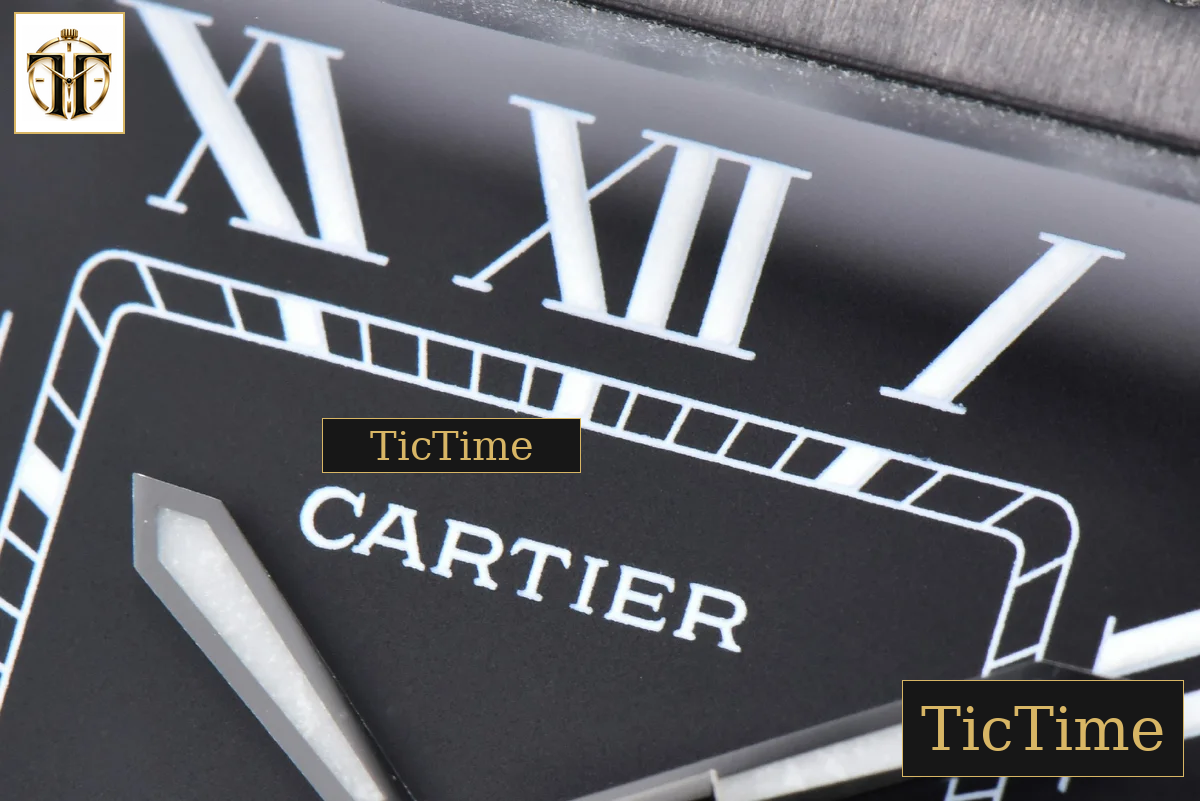 Santos de Cartier XL 40mm AF SS Black Dial Black Bezel Black Leather Strap Miyota 9015 — foto 6