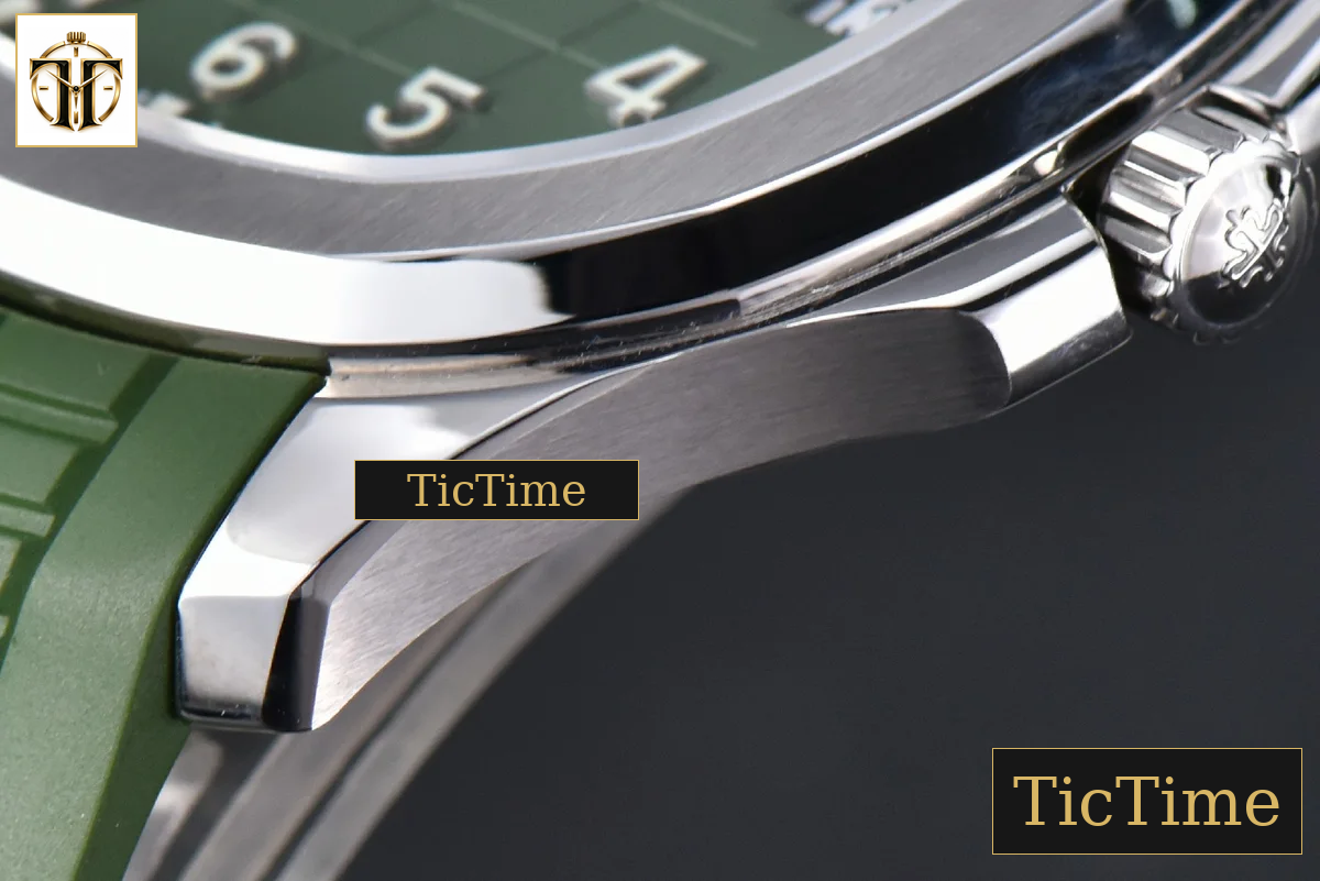 Aquanaut 5168 42mm ZF Green Dial Green Rubber Strap A324 — foto 8