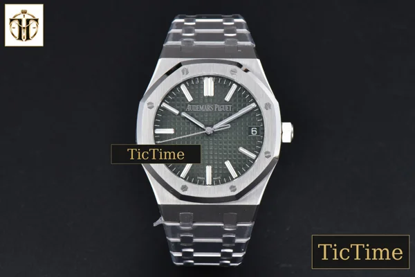 Foto frontal — Royal Oak ’50th Anniversary’ 15510 41mm ZF Green Dial SS Bracelet SA4302
