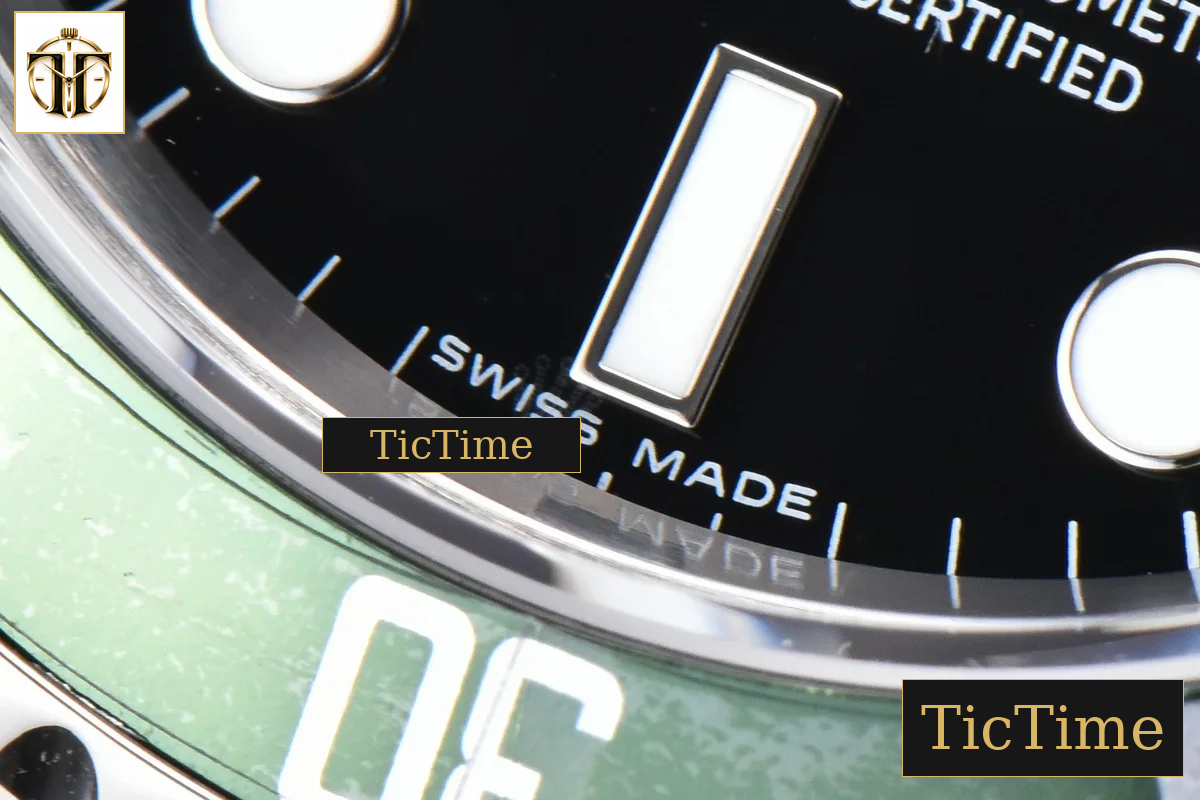 Submariner LV 16610 40mm RAF Green Bezel 904L SS Bracelet No Rehaut SH3135 — foto 9