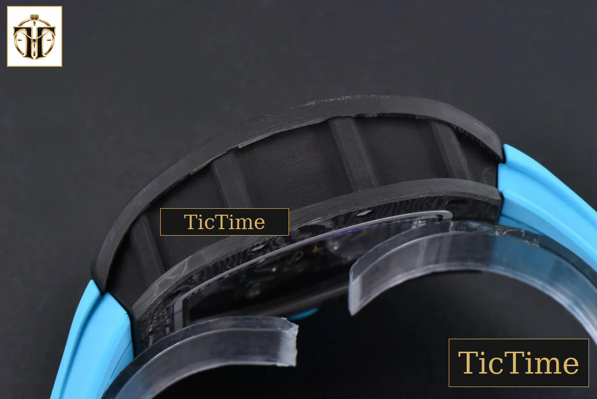 NTPT RM055 43mm ZF Blue Bezel Blue Crown blue Rubber Strap V6 RMUL2 — foto 18