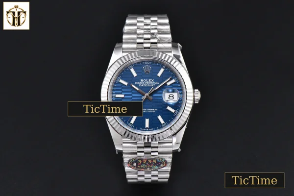 Foto frontal — DateJust 126334 41mm VF Blue Motif Dial Jubilee Bracelet DD3235
