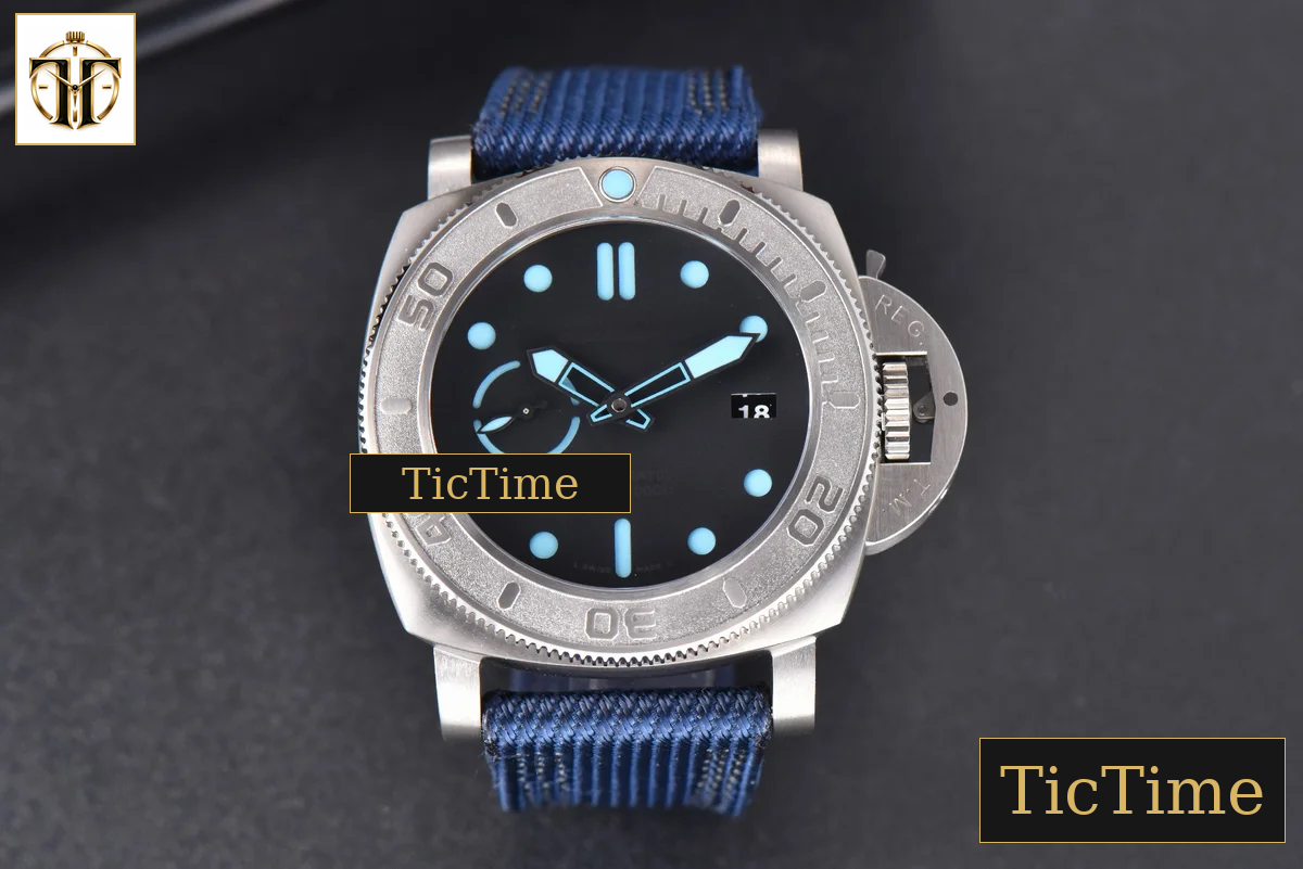 Mike Horn Submersible PAM985 47mm VSF Titanium Black Dial Nylon Strap P9010 — foto 3