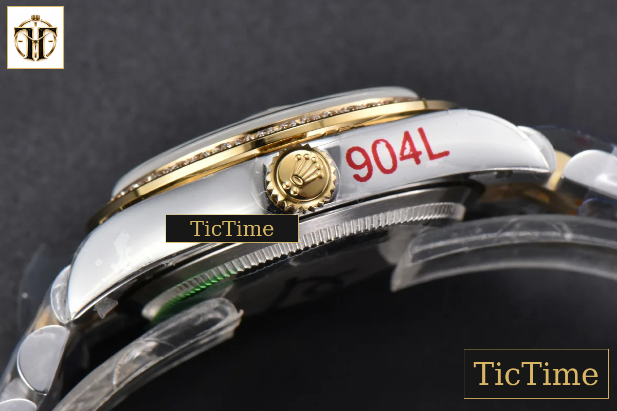 DateJust 904L 31mm GMF YG Diamond Bezel Green Flowers Dial Jubilee Bracelet A2824 — foto 17