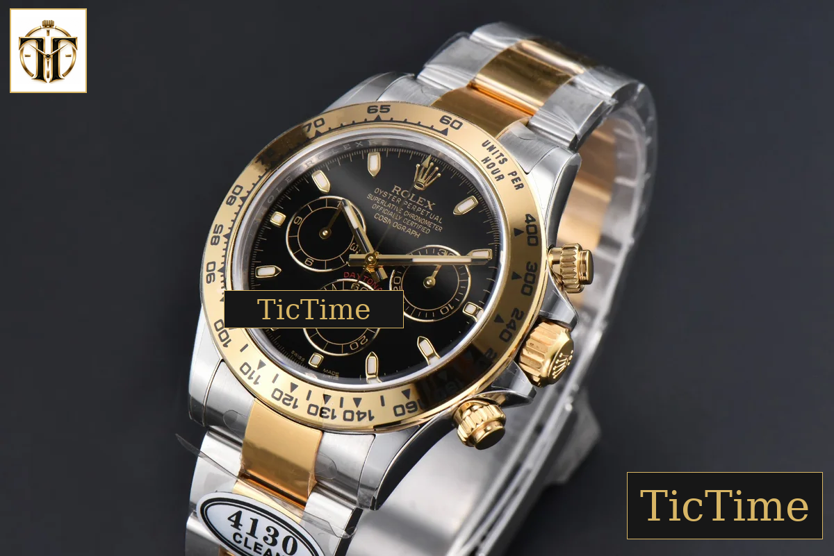 Daytona 116503 40mm Clean Factory YG/SS Black Dial Lume Marker YG/SS Bracelet SH4130 — foto 4