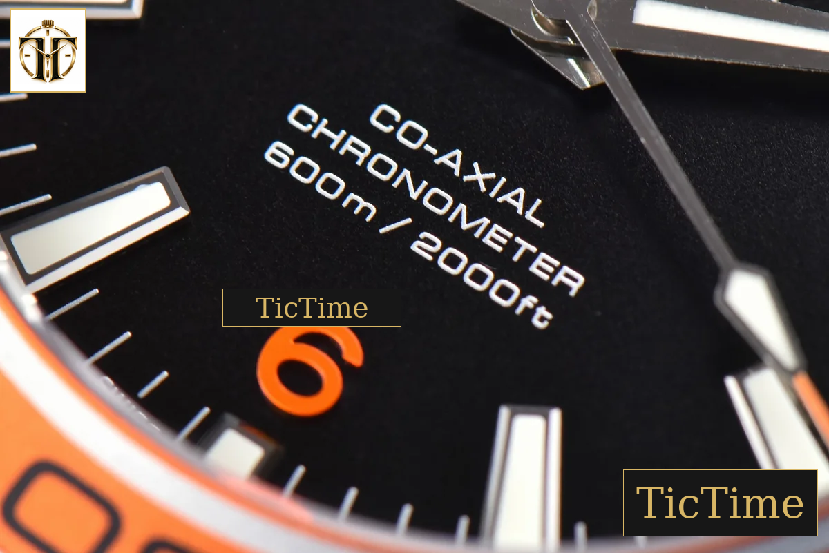 Planet Ocean 600m 42mm VSF Black Dial Orange Bezel SS Bracelet A8500 — foto 7