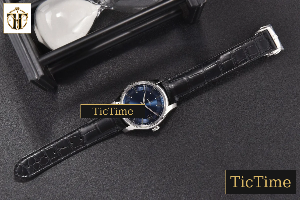 De Ville Hour Vision 41mm VSF Blue/Silver Dial Black Croco Strap A8500 — foto 14