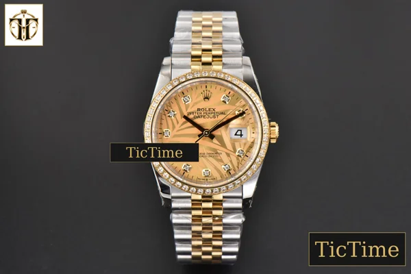 Foto frontal — DateJust 36mm BPF YG/SS Diamond YG Plam Dial Diamond Marker Jubilee Bracelet 2824