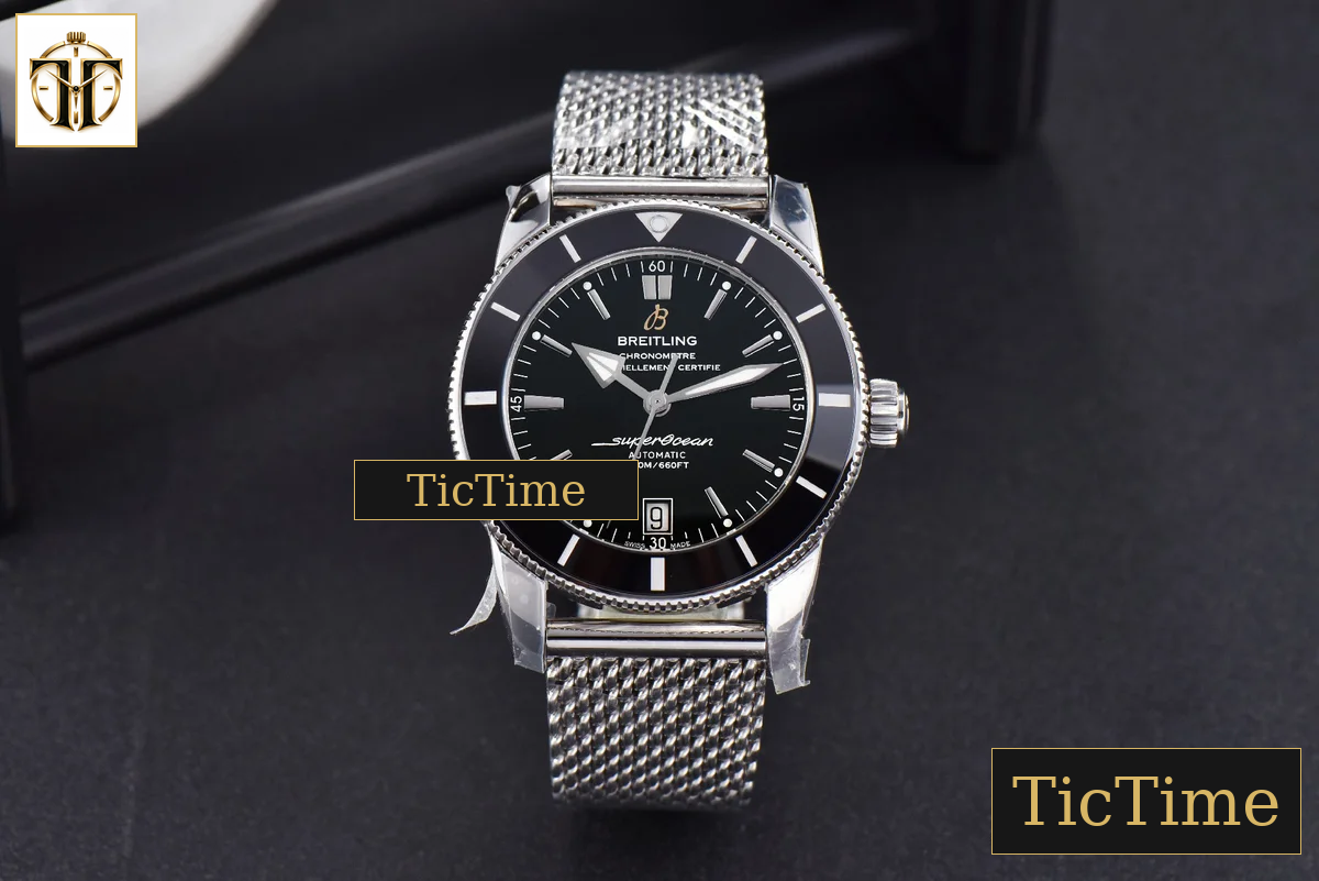 SuperOcean Heritage II 42mm GF Black Dial SS bracelet A2824 — foto 2