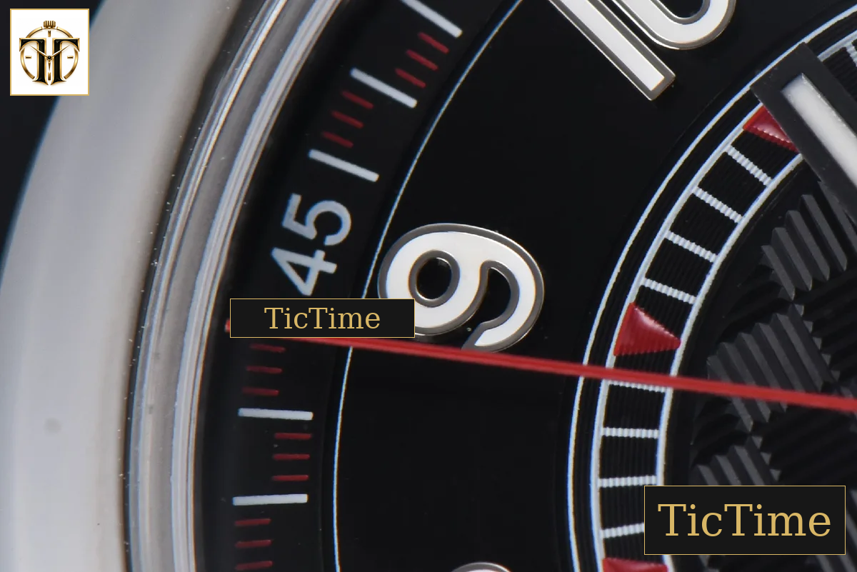 Calatrava 6007G 40mm ZF Black Dial Red Hand Nylon Strap 9015 — foto 6