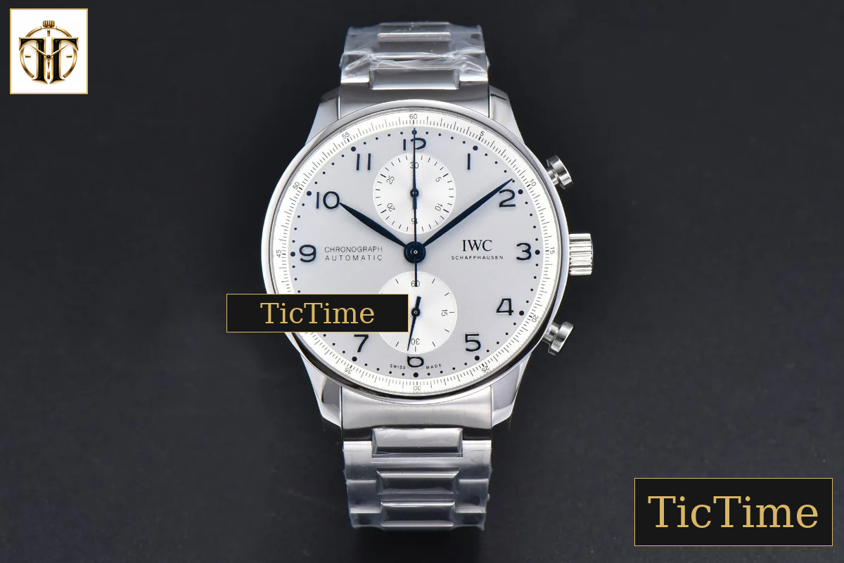 Portuguese Chrono IW371617 ZF White Dial Blue Markers Visible Case SS Bracelet A7750 — foto 3