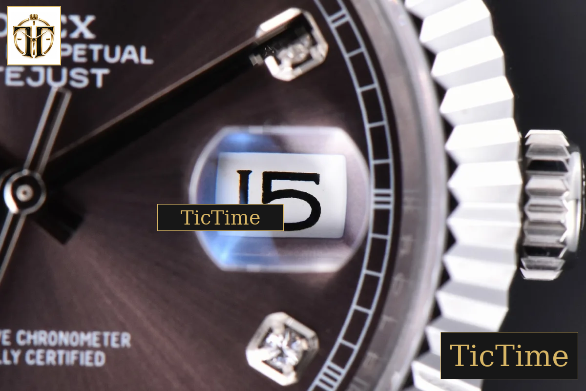 Datejust 41mm GMF SS Borwn Dial Diamond Marker Fluted Bezel Jubille Bracelet VR3235 — foto 10