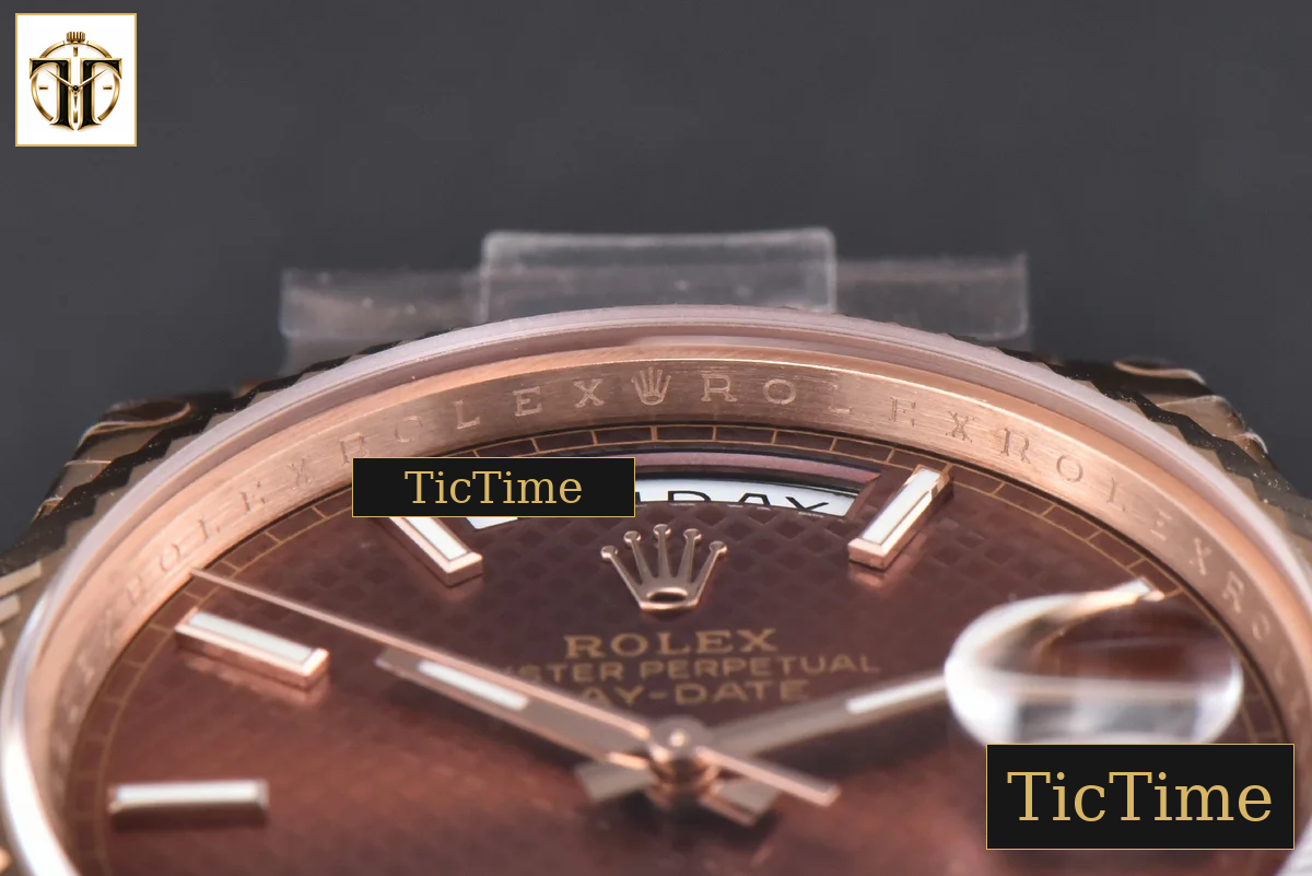 DayDate 40mm GMF RG Brown Dial Lume Marker President Bracelet A3235 — foto 14