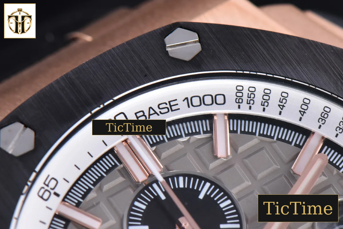 Royal Oak Offshore 44mm JF RG Cermet Bezel Michael Schumacher Gray/White Dial V2 A3126 — foto 12