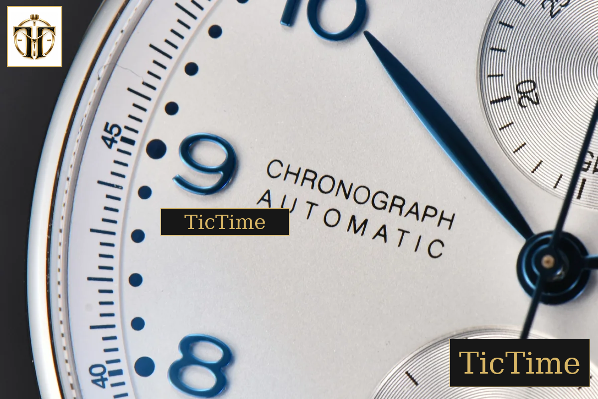 Portuguese Chrono IW3716 41mm RSF White Dial Blue Hand SS Bracelet A7750 — foto 6