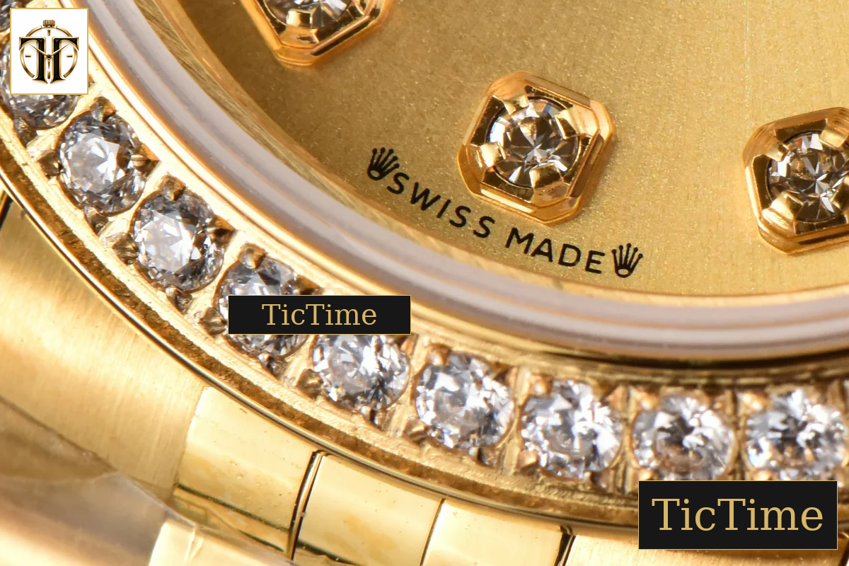DateJust Ladies 28mm WF YG Diamond Gold Dial Diamond Marker Jubilee Bracelet A2236 — foto 9