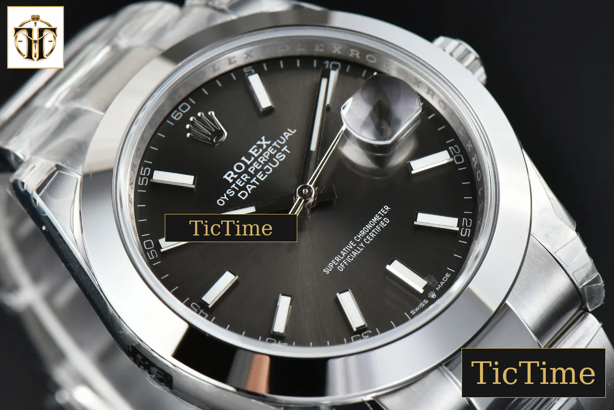 DateJust Smooth Bezel 126300 41mm VSF Gray Dial Oyster Bracelet VS3235 — foto 11
