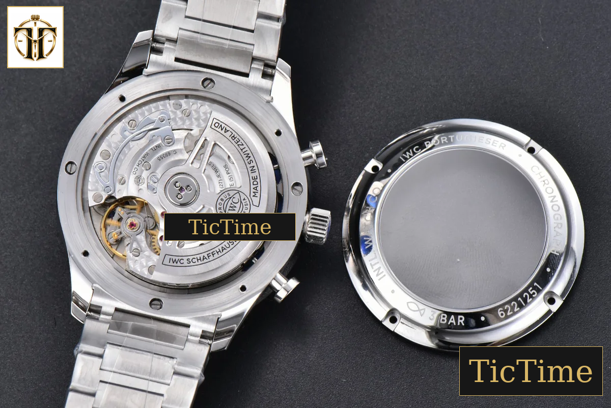Portuguese Chrono IW371617 ZF White Dial Blue Markers Visible Case SS Bracelet A7750 — foto 23