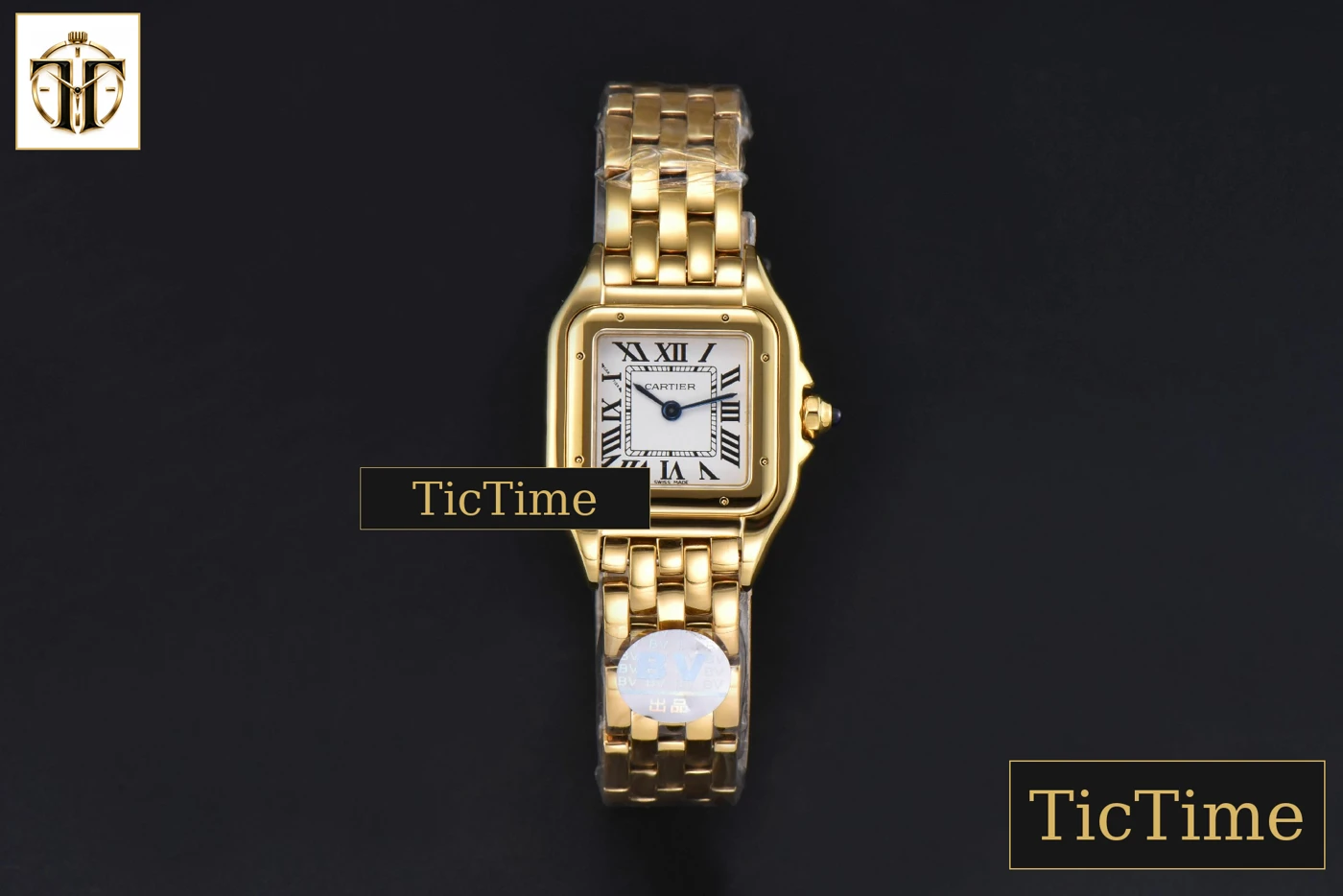 Vista frontal — Panthère Secrete Ladies 22mm BVF YG White Dial YG Bracelet Ronda Quartz