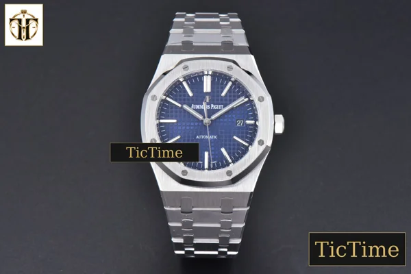 Foto frontal — Royal Oak 15400 41mm IPF Blue Textured Dial SS Bracelet SA3120
