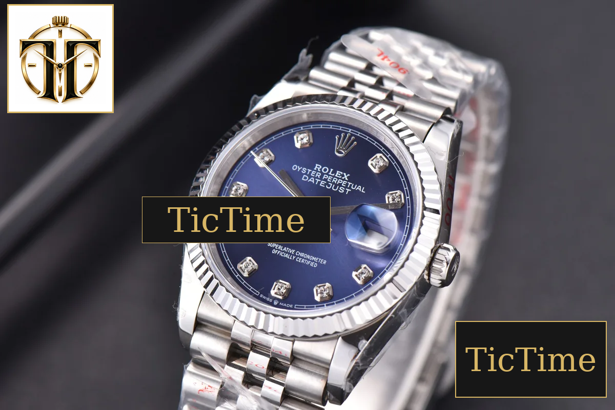 DateJust 36mm GMF SS Blue Dial Diamond Marker Jubilee Bracelet VR3235 — foto 5