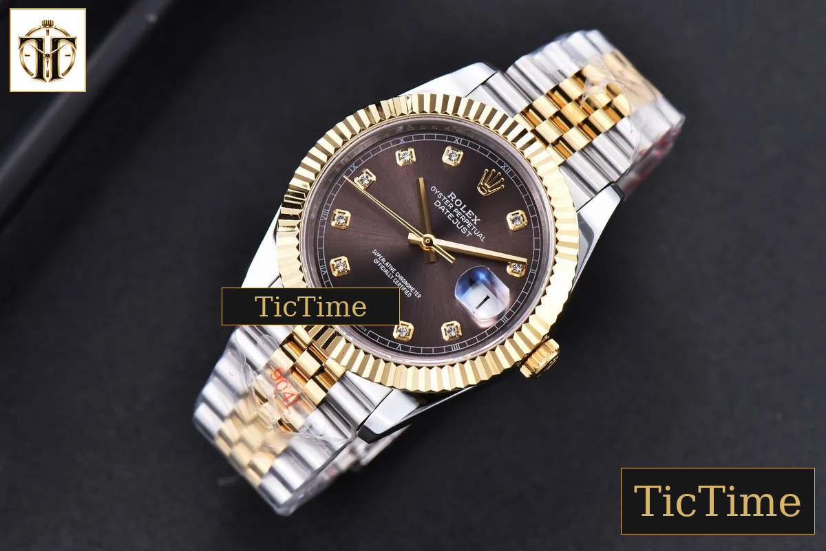 Datejust 41mm GMF YG/SS Gray Dial Diamond Marker Fluted Bezel Jubille Bracelet VR3235 — foto 4