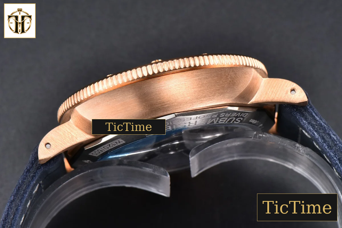 Submersible Quaranta PAM1074 42mm VSF Bronze Blue Dial Blue Leather Strap P900 — foto 16