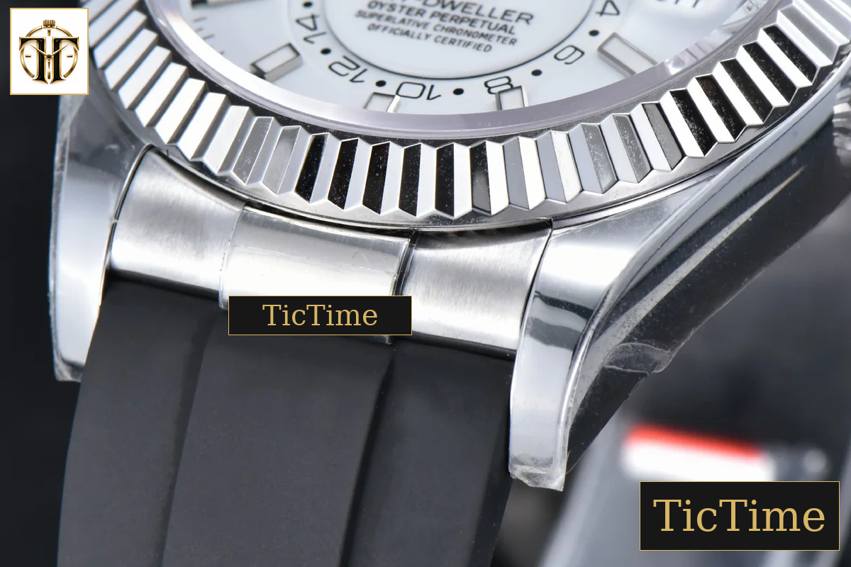 Sky-Dweller 336239 42mm ZF SS White Dial Rubber Oysterflex Strap (Tungsten) A23J — foto 10