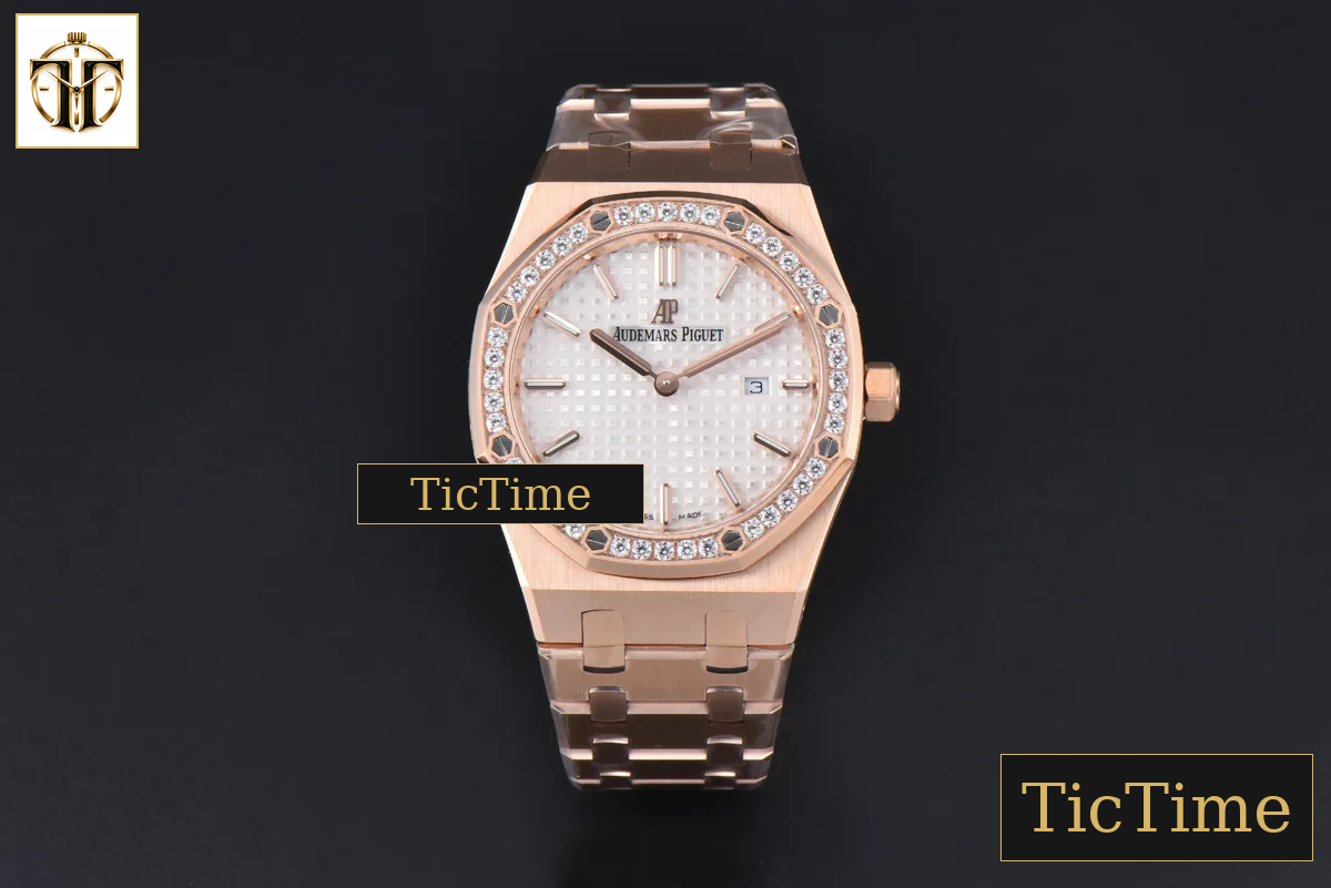 Royal Oak Ladies 67651OR 33mm ZF RG Diamond White Dial RG Bracelet Quartz — foto 3