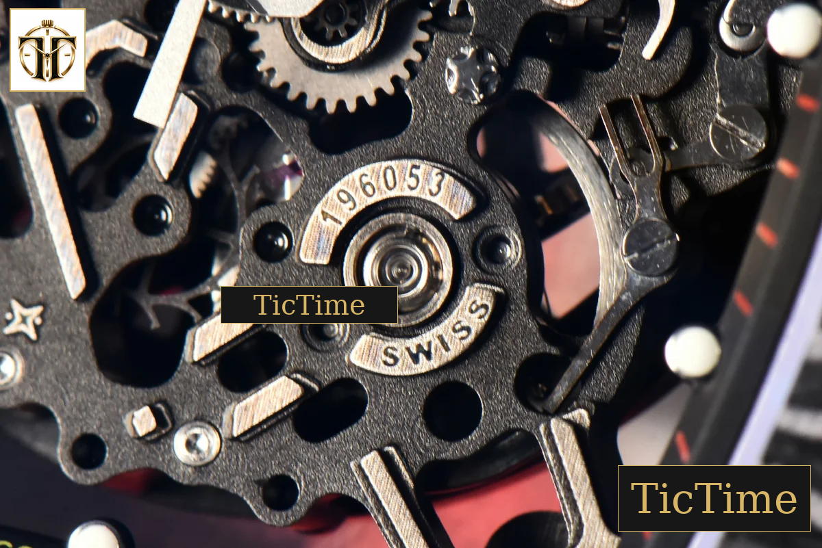 NTPT RM035-02 42mm ZF Skeleton Dial Red Rubber Strap NH05A — foto 11