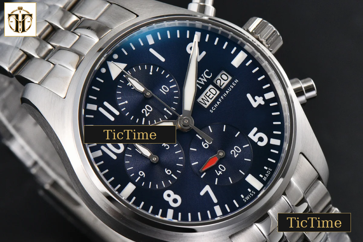 Pilot Chrono IW388102 41mm APSF Blue Dial SS Bracelet SA69385 — foto 12