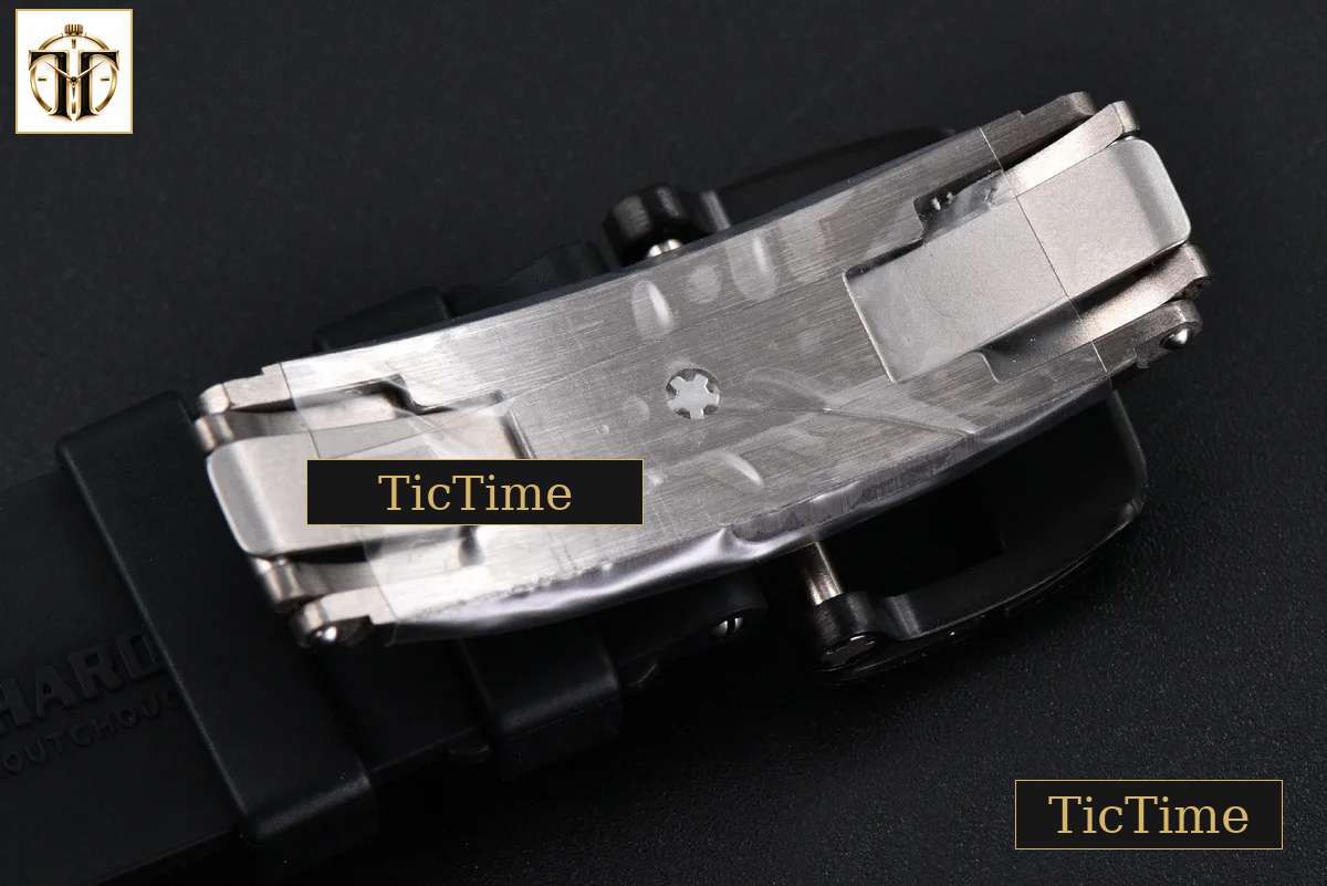 RM055 42.7mm ZF Ceramic Black Bezel White Skeleton Dial Black Crown Black Rubber Strap RMUL2 — foto 32