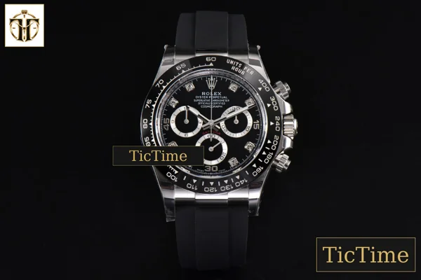 Foto frontal — Daytona Blac Dial 116519 40mm BTF Diamond Marker Oysterflex Strap SA4130