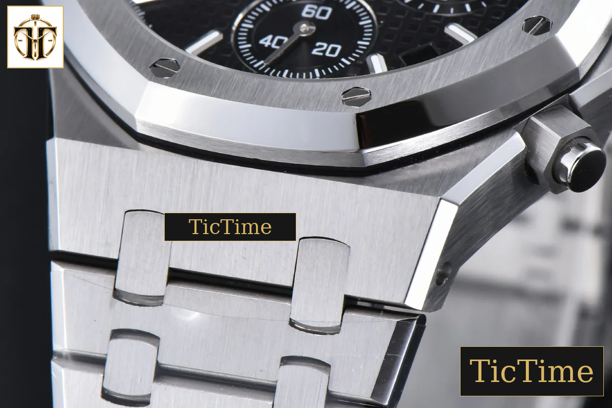 Royal Oak Chronograph 26240 41mm APSF Black Checkered Black Subdial SS Bracelet V1 SH4401 — foto 11
