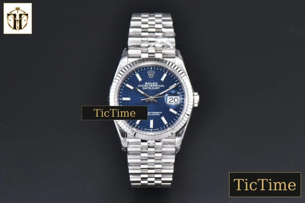 Foto frontal — DateJust 904L 36mm VSF Blue Motif Dial Jubilee VS3235