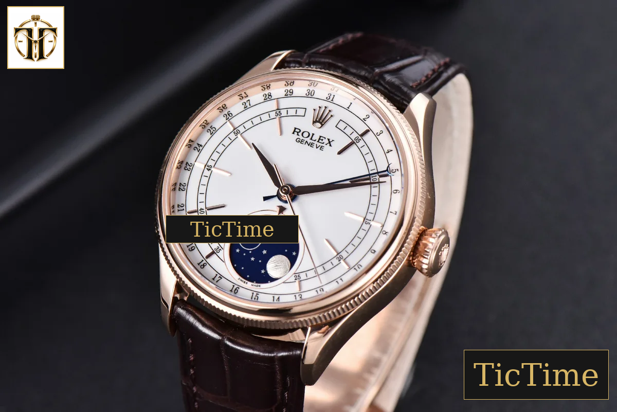 Cellini Moonphase 50535 40mm KZF RG white dial Mod Asia 3195 — foto 4